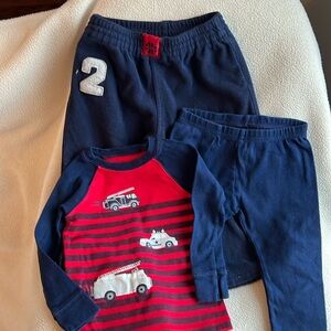 Carter 18 months athletic outfit in blues and red